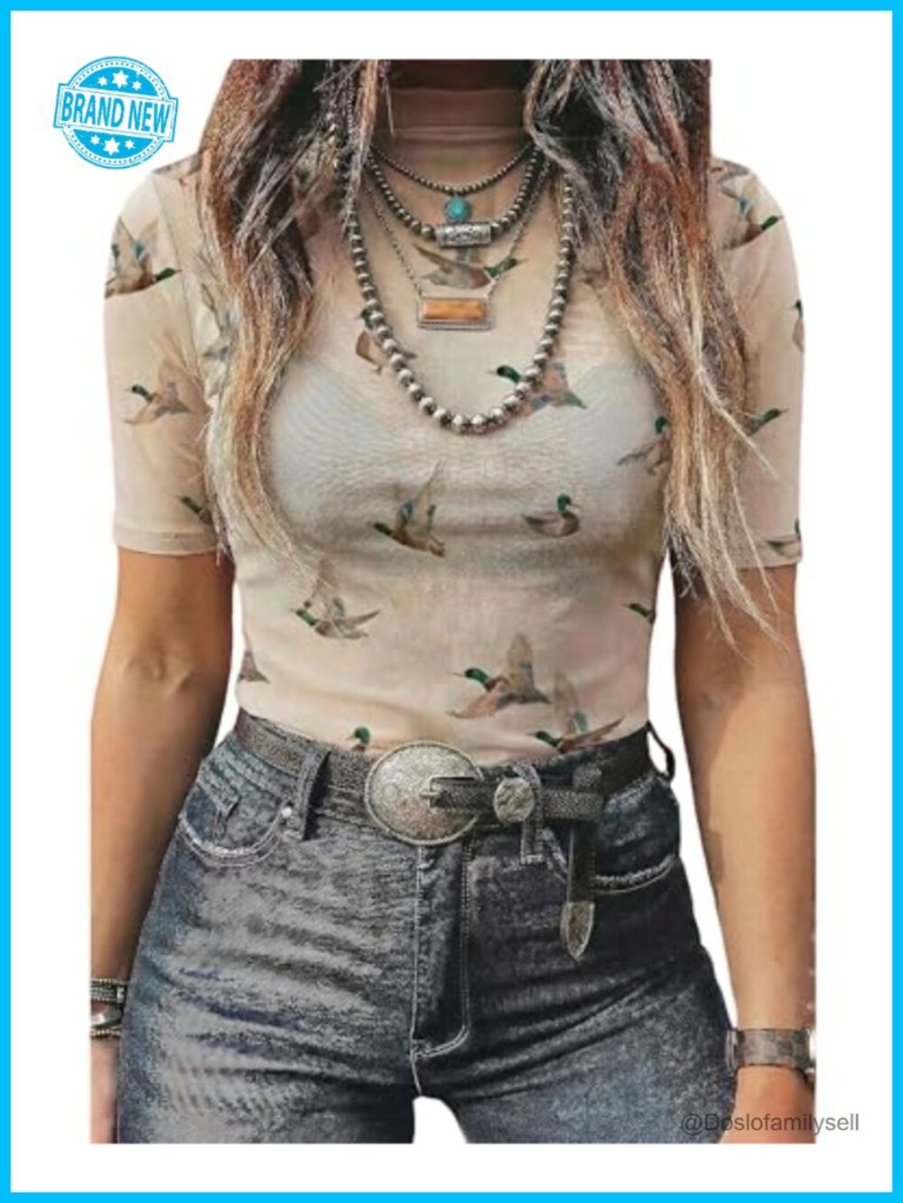 Womens Floral Mesh Short Sleeve Mock Neck See Through Top